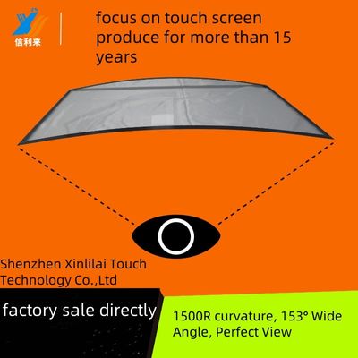 32 Inch Curved Touch Screen Panel Multi touch PCAP touch screen waterproof oilproof Anti-UV disesuaikan industri komersial jukebox medis