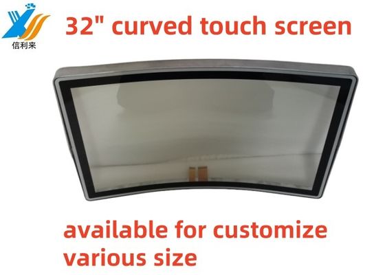 Sesuaikan 10 sentuhan Curved Touch Screen panel waterproof oilproof Anti-UV AR AF AG pen touch LCD Display Monitor untuk tampilan komersial Mesin hiburan permainan jukebox