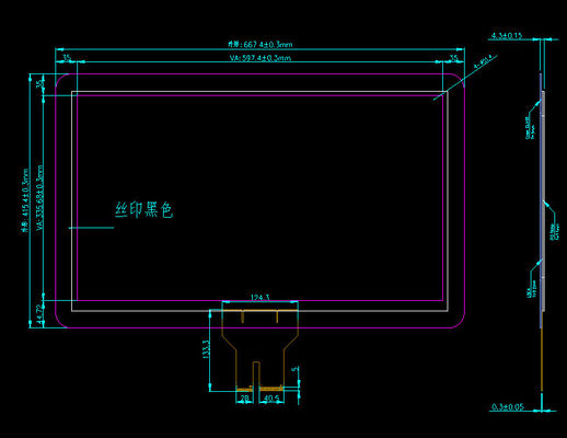 27 inci Capacitive layar sentuh dengan tipe USB Interface untuk Industrial Human Machine Interface