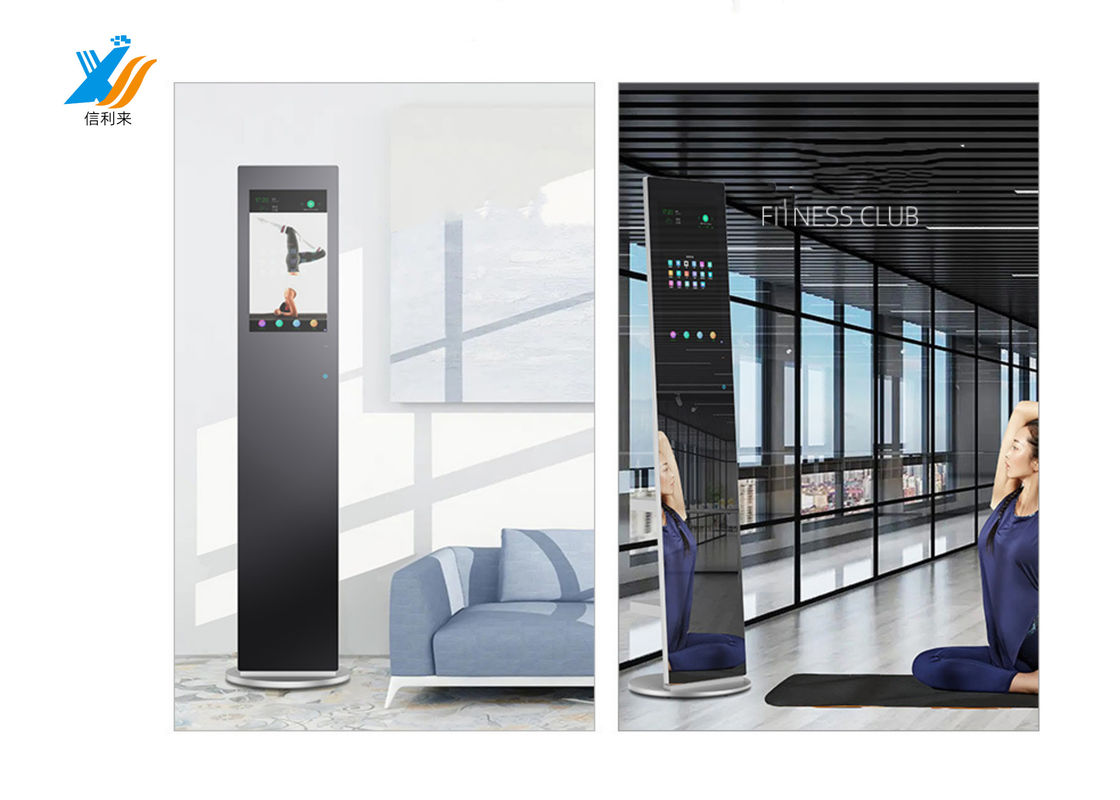 Hot sale Disesuaikan Multi touch Capacitive Touch Screen Smart Mirror waterproof LED Touch Screen Mirror untuk klub kebugaran