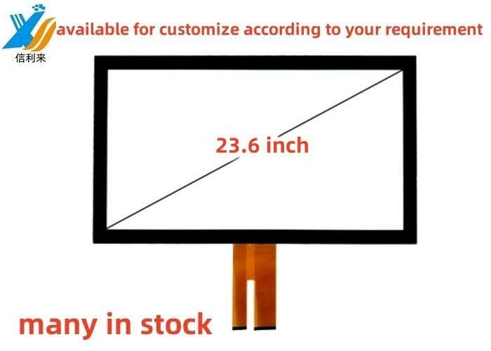 23.6 Inch Multi touch USB diproyeksikan kapasitif (PCAP) GG layar sentuh panel lcd led monitor disesuaikan AR AG AF tahan air tahan minyak pena sentuh untuk pendidikan medis industri Smart Home Pesan makanan