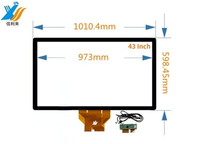 43 " multi touch capacitive touch panel disesuaikan dengan BOE monitor LG IC untuk video wall interaktif HMI pendidikan kios self-service tablet kasir POS