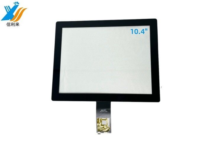Black Industrial All In One PC PCAP Touch Screen Panel 10,4 Inch Display Dengan Antarmuka USB Dan IIC COF