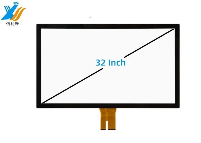 32 " 10 titik diproyeksikan kapasitif GG layar sentuh Panel dengan koneksi COB Anti-UV AR AG AF disesuaikan untuk medis komersial induktrsial