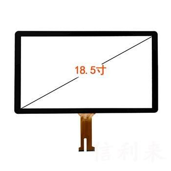Harga bagus 18.5 Inch Hitam Proyektif Kapasitif Panel Sentuh on line