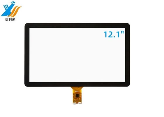 Harga bagus 12.1 Inch diproyeksikan kapasitif GG GFF Panel layar sentuh tahan air tahan minyak Anti-UV AR AG AF Disesuaikan untuk pendidikan medis komersial industri on line