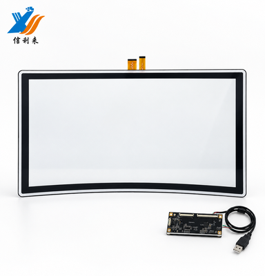 Harga bagus 32 Inch Curved Touch Panel Resistant Scratch Multi Device Touch Monitor On line